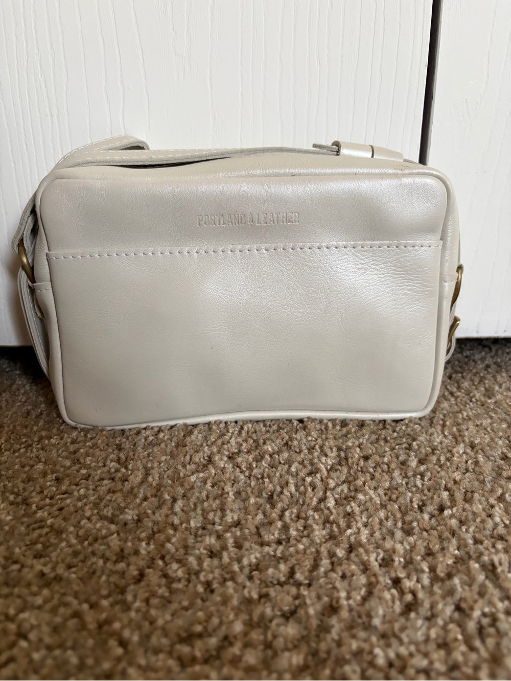 Portland Leather Goods Camera Bag Purse in Pearl ⚪️ NWOT Never Used
